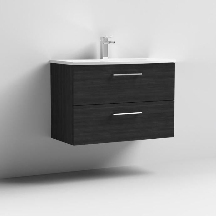 800mm Wall Hung 2 Drawer Vanity & Basin 4