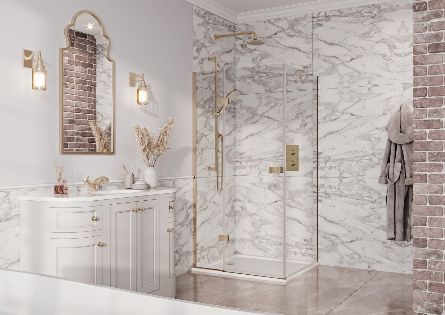 Anthena Side Panel - Brushed Brass