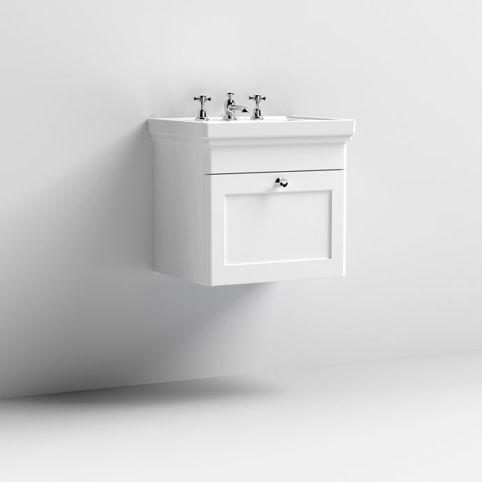 500mm Wall Hung 1-Drawer Vanity & Basin 3TH
