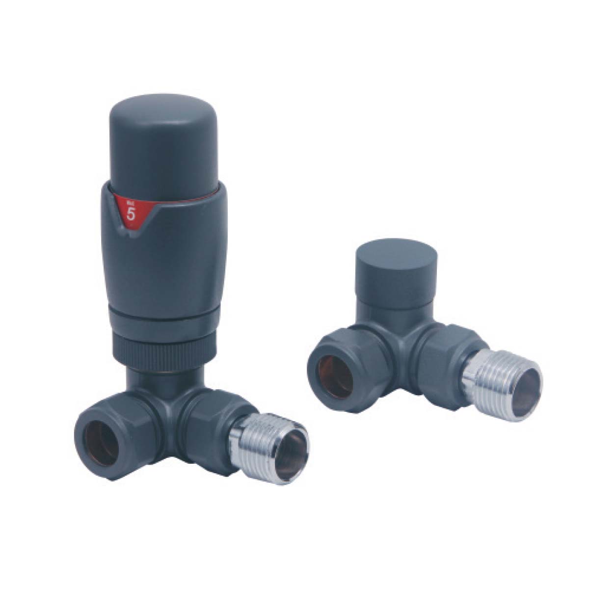 Corner Designer Pair TVR Radiator Valves
