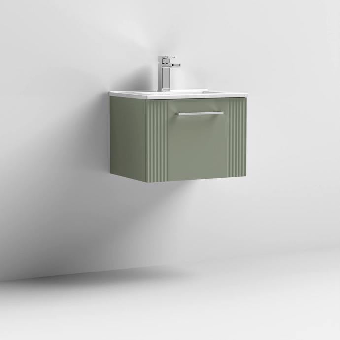 500mm Wall Hung Single Drawer Vanity With Minimalist Basin