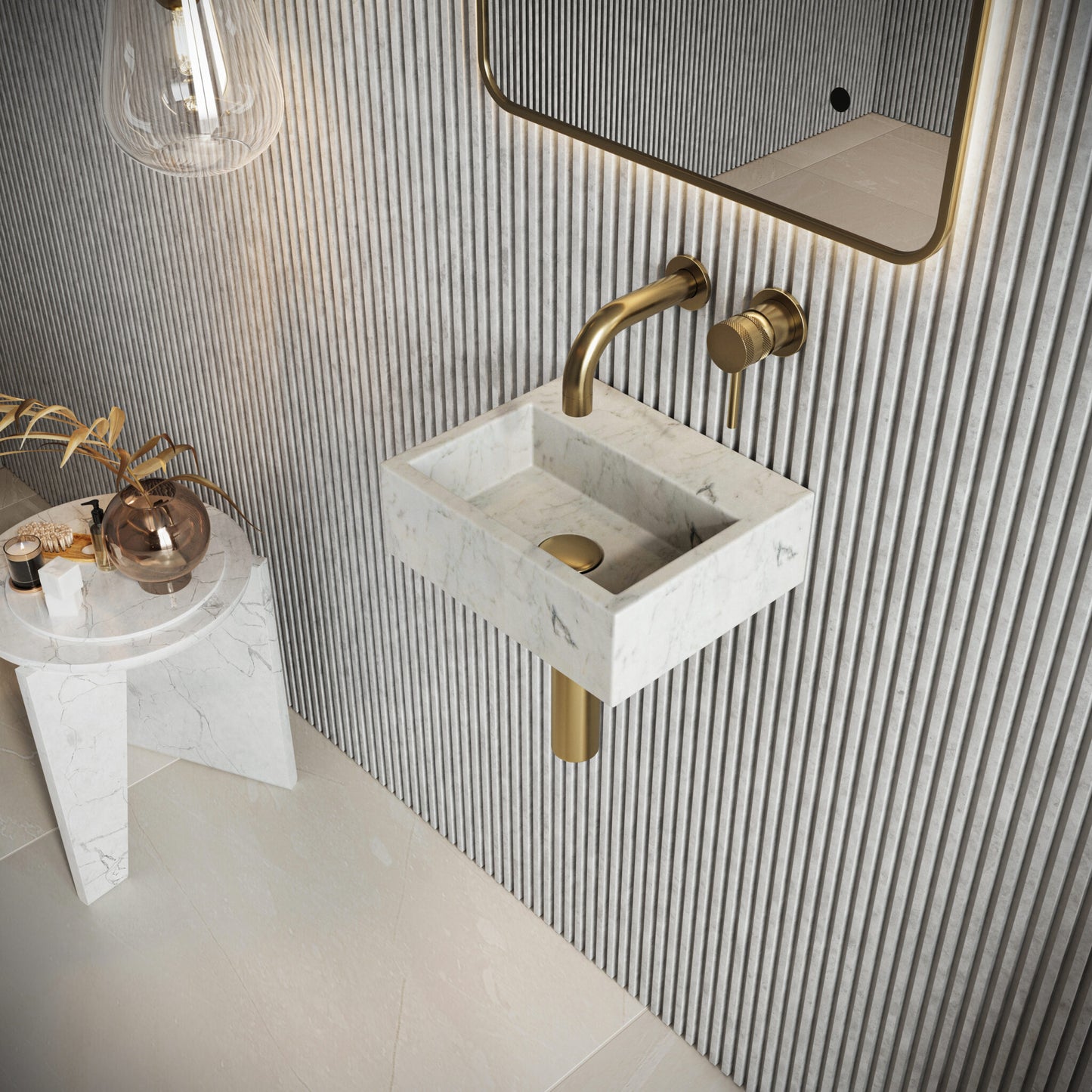 VENATO WALL HUNG MARBLE BASIN