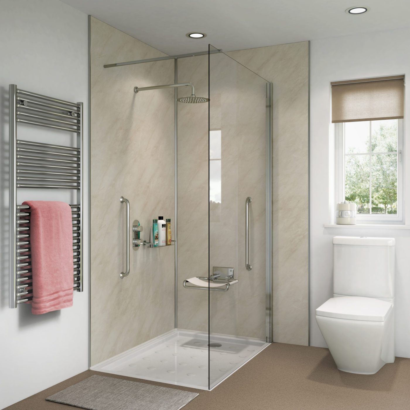 Alabaster Marble - 1000mm x 2400mm x 10mm - Gloss - Waterproof - 1 Fire Rated