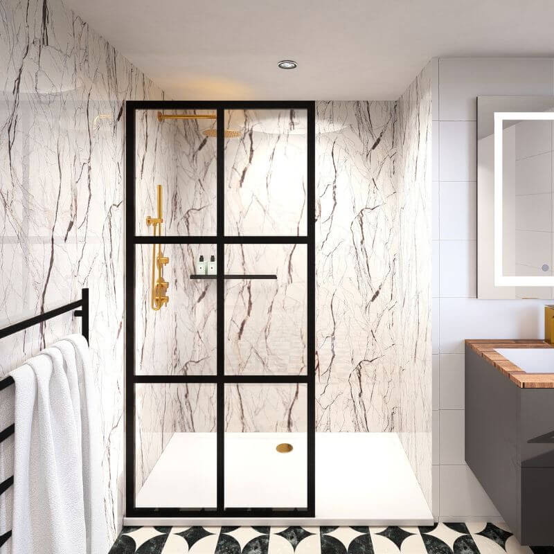 Milazzo Gloss - 1000mm x 2400mm x 10mm - Gloss - Waterproof - 1 Fire Rated