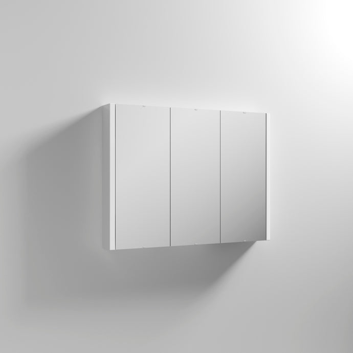 Mirror Cabinet 3 Door White Gloss