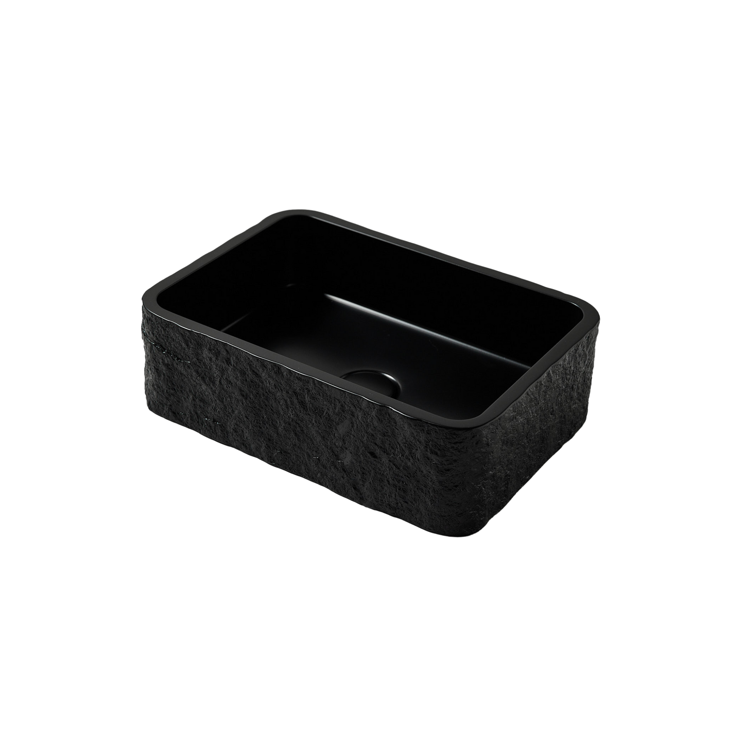 ROK RECTANGLE COUNTERTOP BASIN - MATTE BLACK