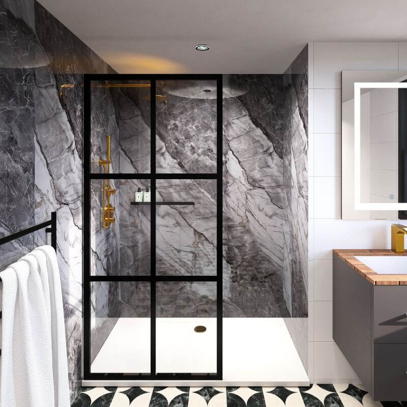 Salerno - 1000mm x 2400mm x 10mm - Gloss - Waterproof - 1 Fire Rated