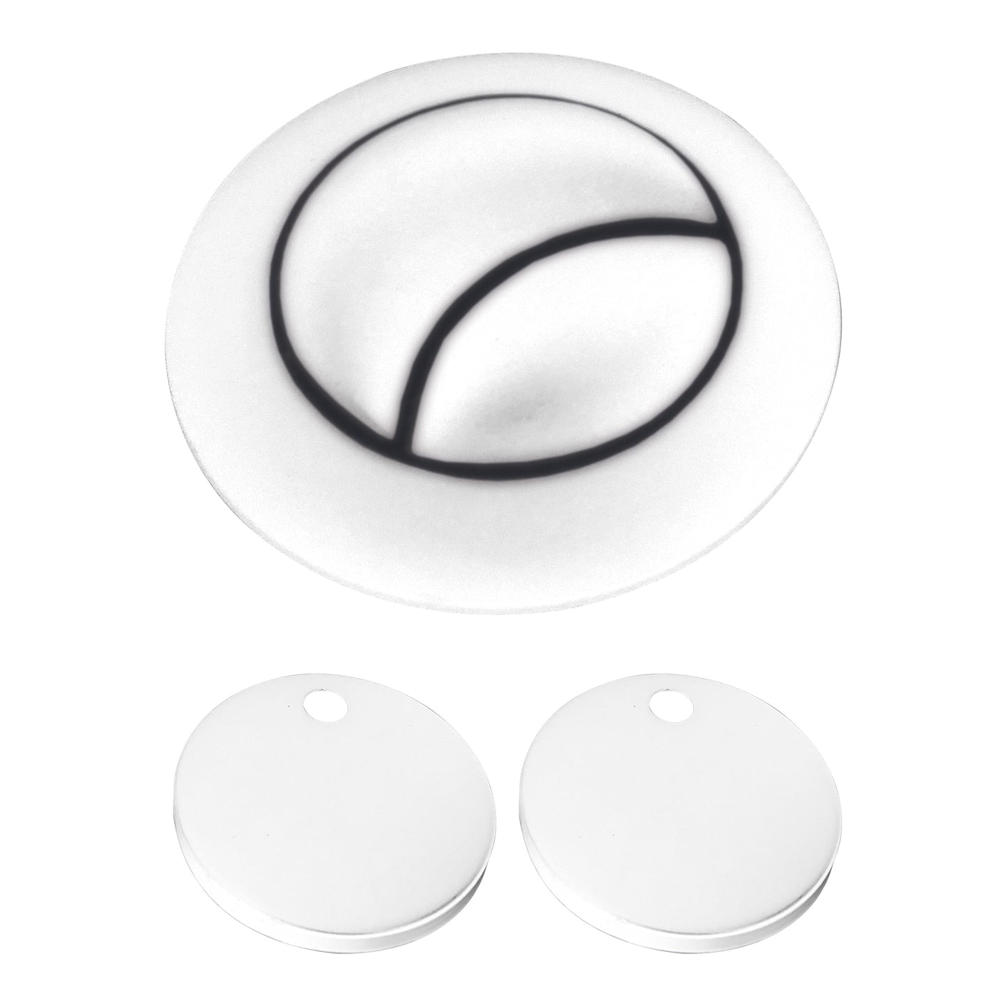 MATTE WHITE PUSH BUTTON & HINGE COVERS