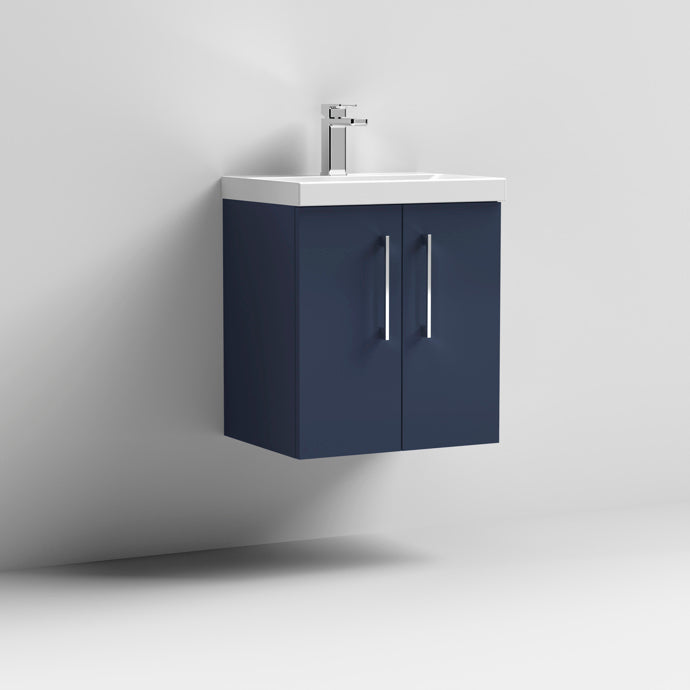 500mm Wall Hung 2 Door Vanity & Basin 1