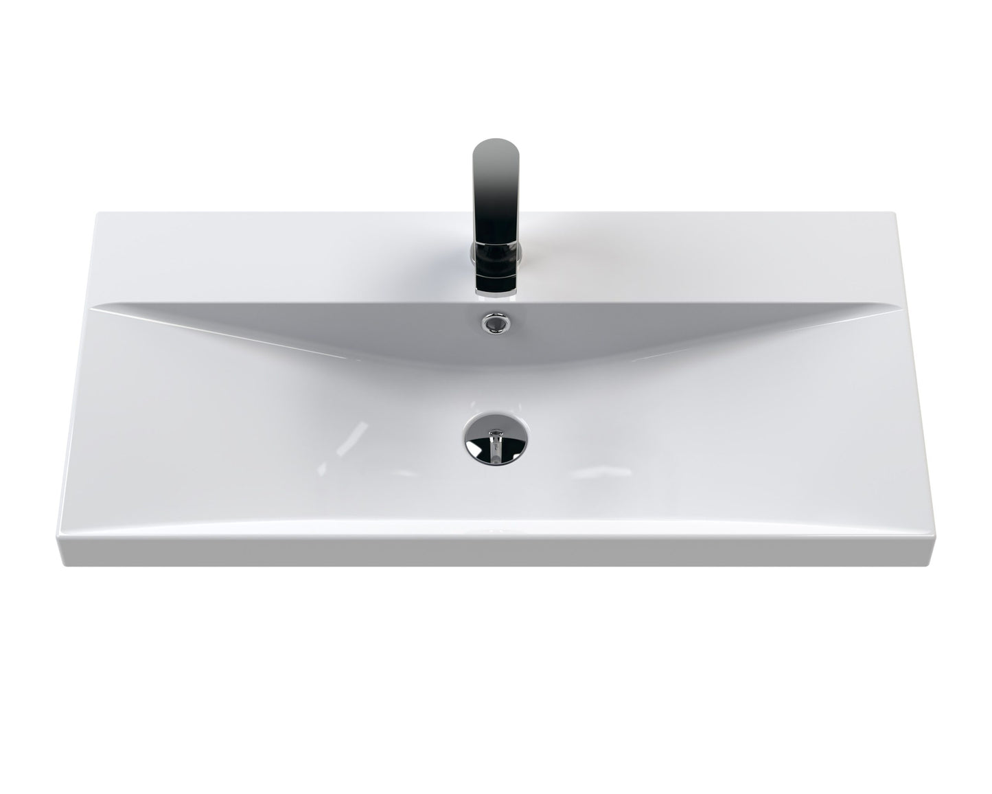 Furniture Thin-Edge Ceramic Basin 1 Tap Hole