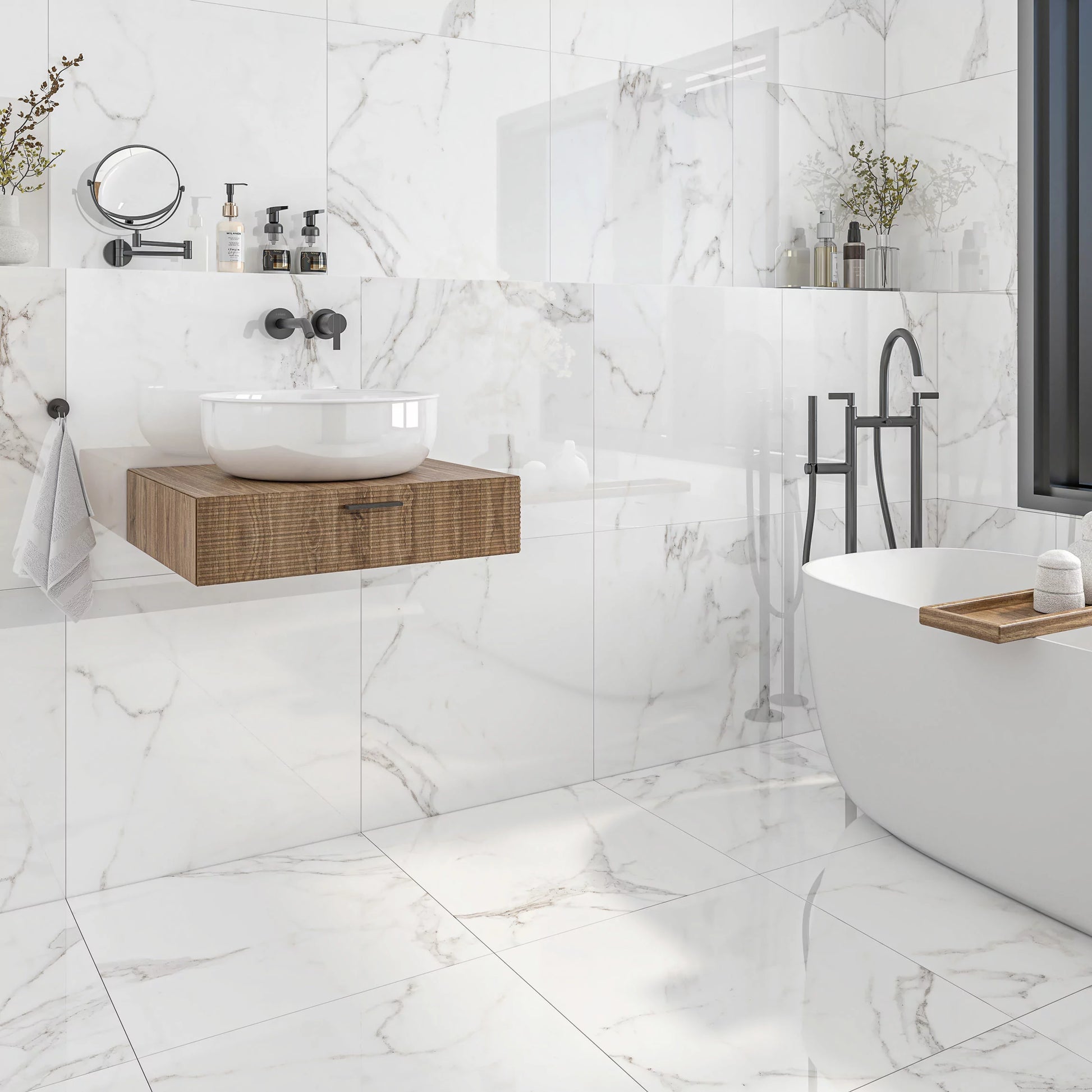 Carrara marble gloss