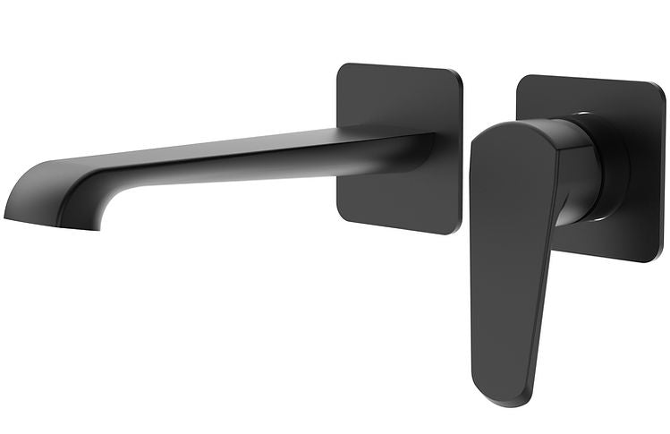 Montana Wall Mounted Bath Mixer - Black