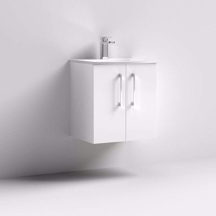 500mm Wall Hung 2 Door Vanity & Basin 4