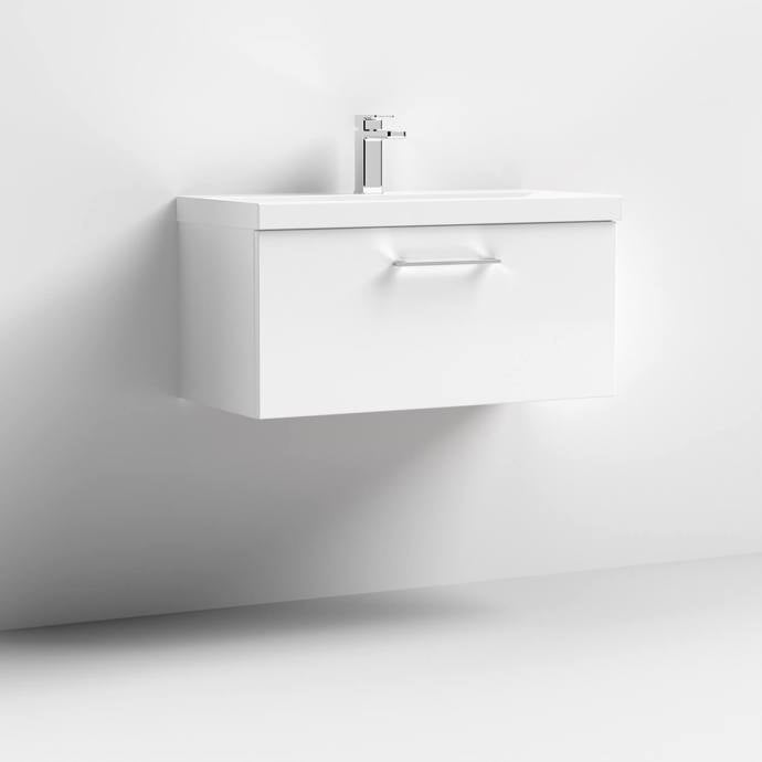800mm Wall Hung 1 Drawer Vanity & Basin 3