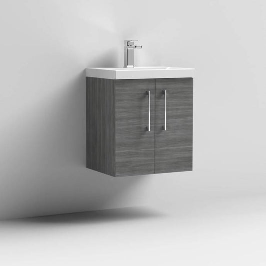 500mm Wall Hung 2 Door Vanity & Basin 1