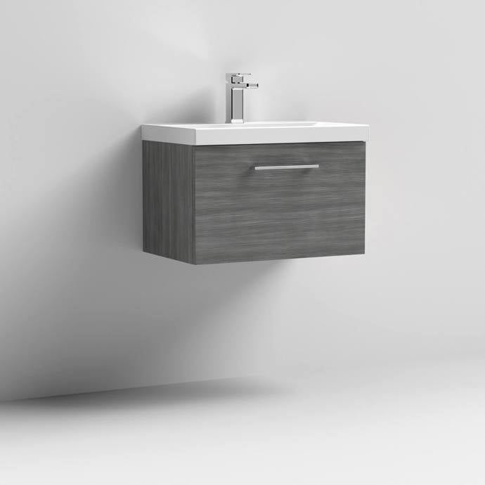 600mm Wall Hung 1 Drawer Vanity & Basin 1