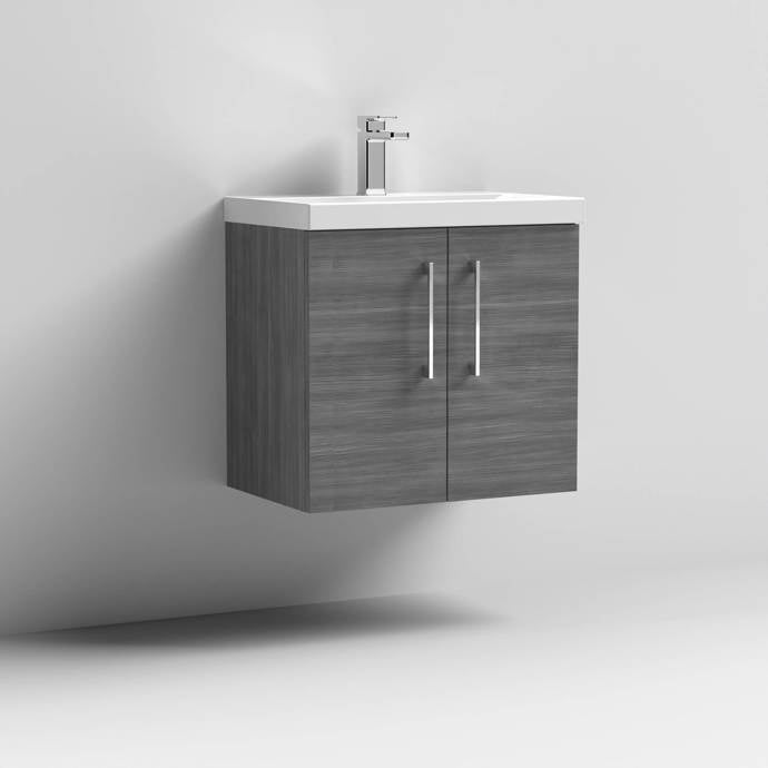 600mm Wall Hung 2 Door Vanity & Basin 1