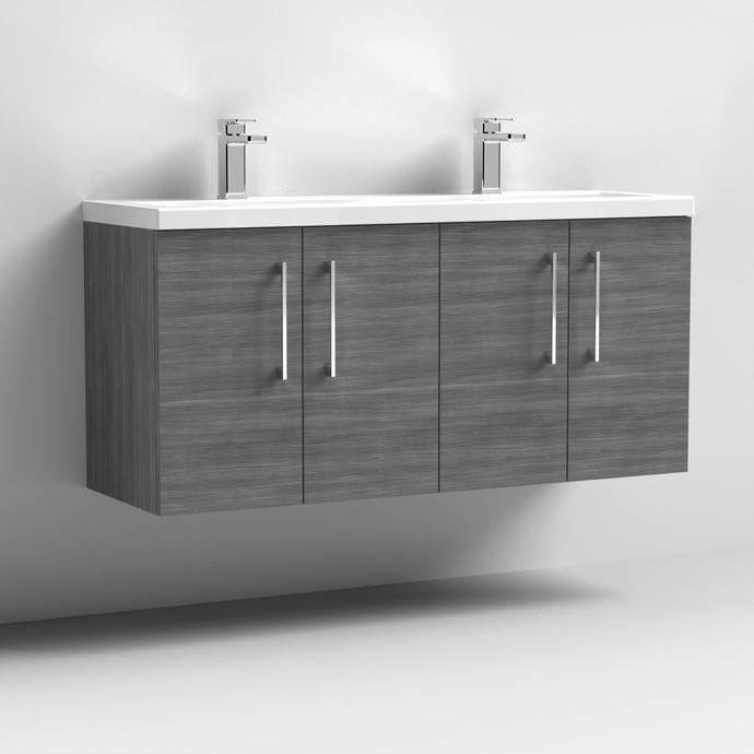 1200mm Wall Hung 4 Door Vanity & Double Basin (CBM424)