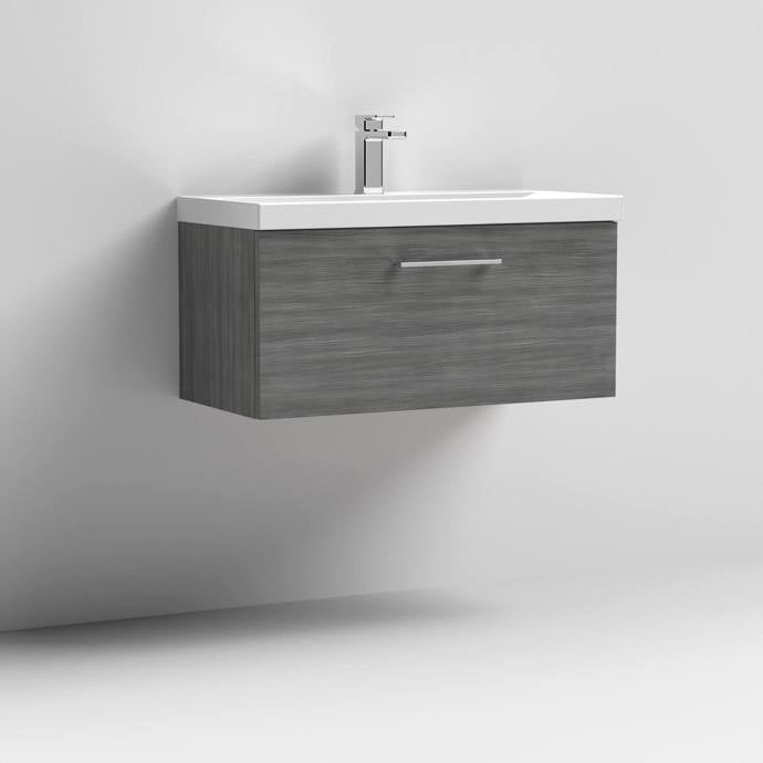 800mm Wall Hung 1 Drawer Vanity & Basin 3