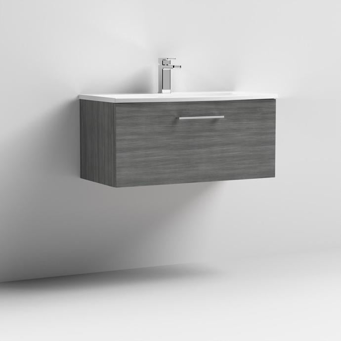 800mm Wall Hung 1 Drawer Vanity & Basin 4
