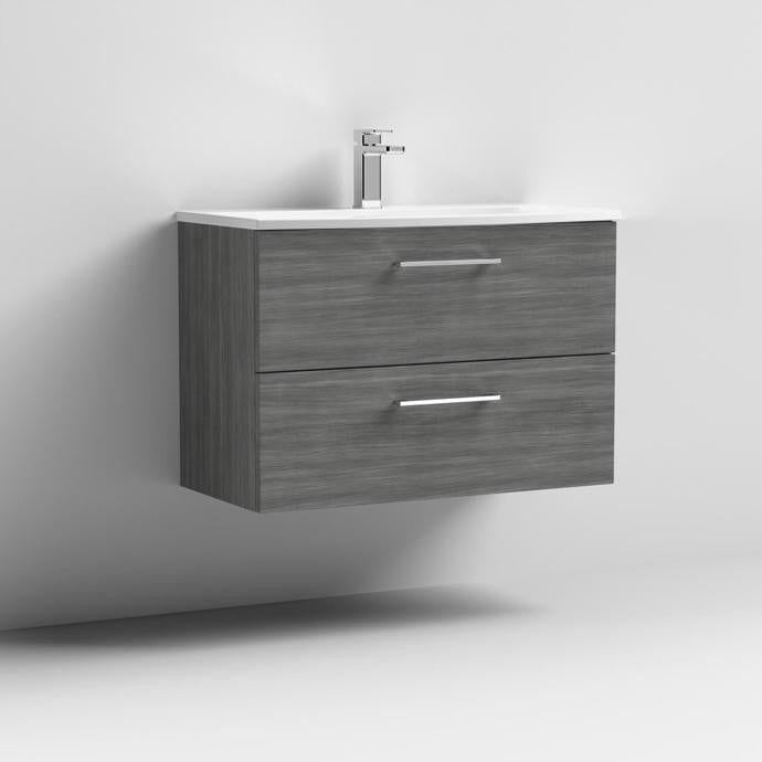 800mm Wall Hung 2 Drawer Vanity & Basin 4