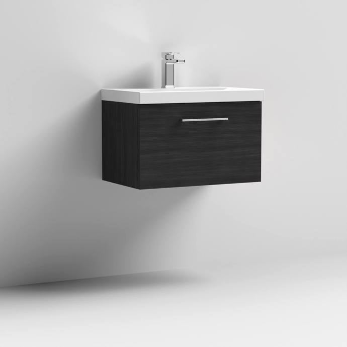 600mm Wall Hung 1 Drawer Vanity & Basin 1