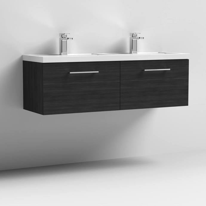 1200mm Wall Hung 2 Drawer Vanity & Double Basin (CBM424)