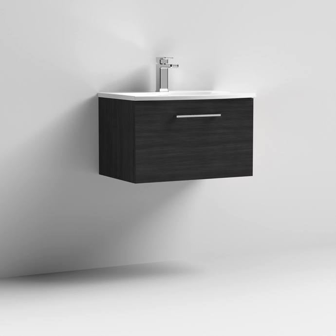 600mm Wall Hung 1 Drawer Vanity & Basin 4