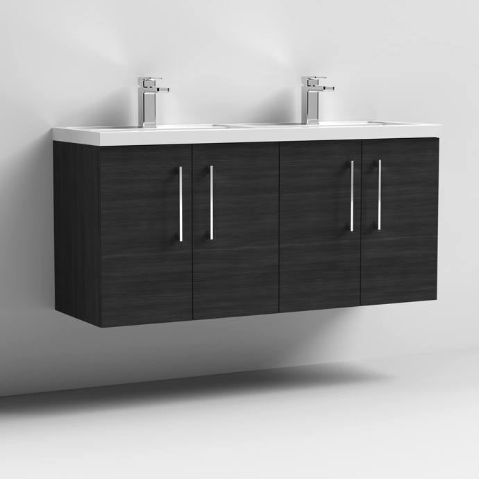 1200mm Wall Hung 4 Door Vanity & Double Basin (PMB424)