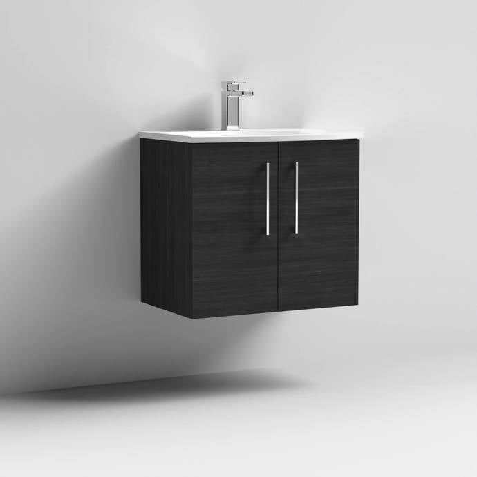 600mm Wall Hung 2 Door Vanity & Basin 4
