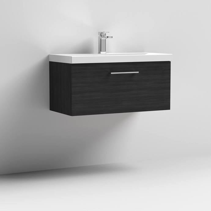 800mm Wall Hung 1 Drawer Vanity & Basin 1