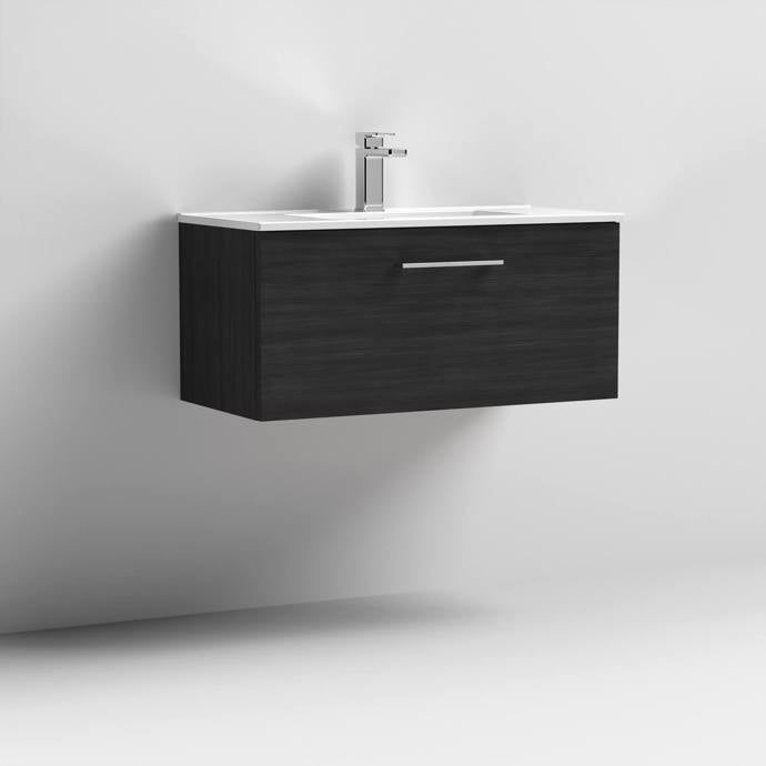 800mm Wall Hung 1 Drawer Vanity & Basin 2