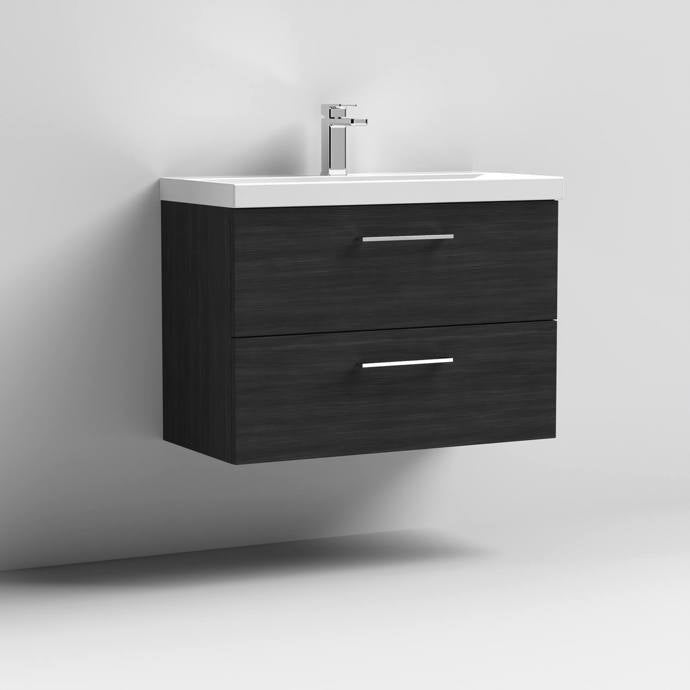 800mm Wall Hung 2 Drawer Vanity & Basin 3