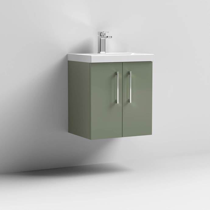 500mm Wall Hung 2 Door Vanity & Basin 3