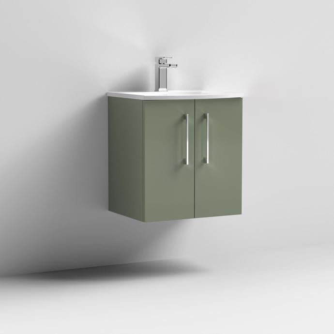 500mm Wall Hung 2 Door Vanity & Basin 4