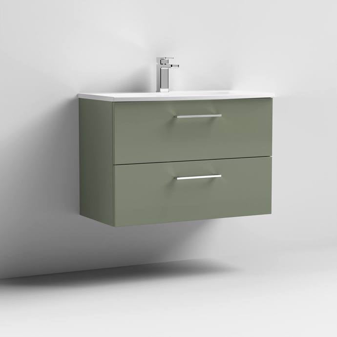 800mm Wall Hung 2 Drawer Vanity & Basin 4