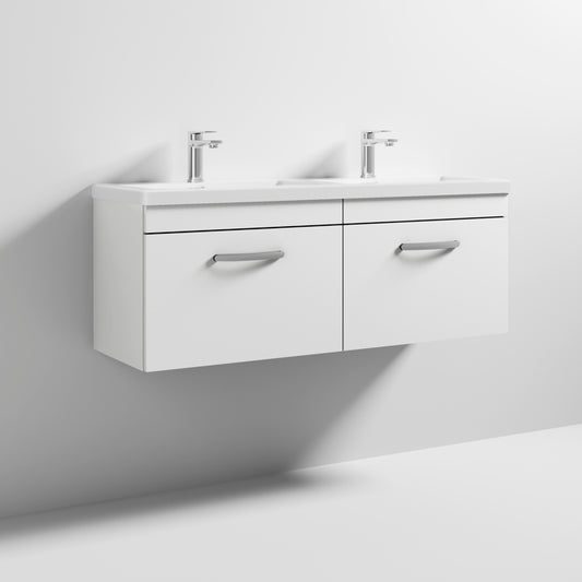 1200mm Wall Hung Cabinet With Double Ceramic Basin (V1)