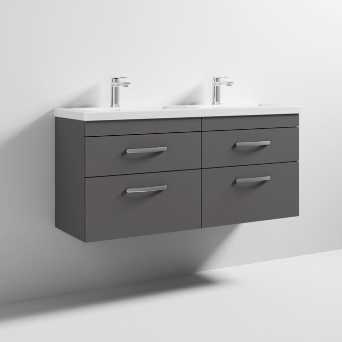 1200mm Wall Hung Cabinet With Double Ceramic Basin (V2)