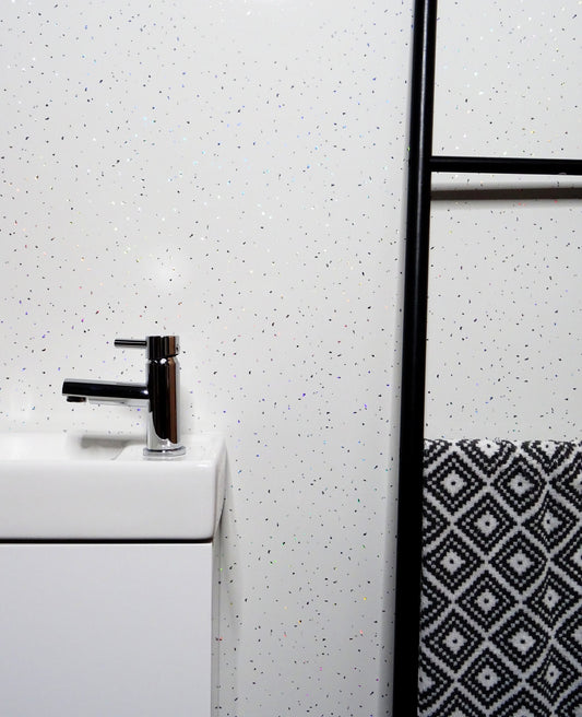 Arctic Sparkle - 1000mm x 2400mm x 10mm - Gloss - Waterproof - 1 Fire Rated