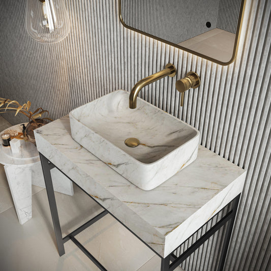 ARABESCATO RECTANGLE MARBLE BASIN