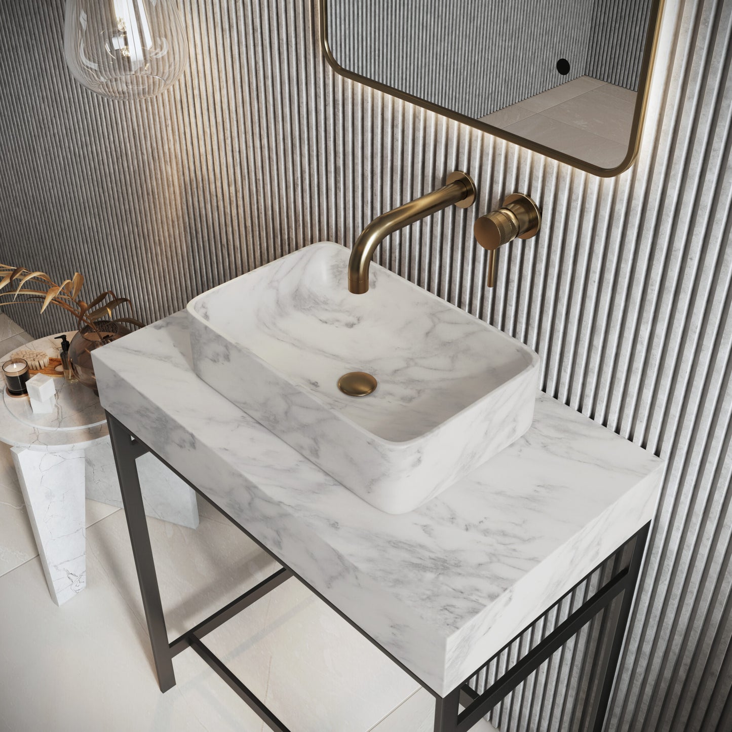 VENATO CARRARA RECTANGLE MARBLE BASIN