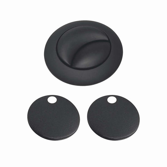 MATTE BLACK PUSH BUTTON & HINGE COVERS