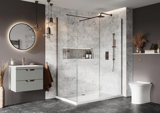 Wetroom screen profile Pack - Bronze