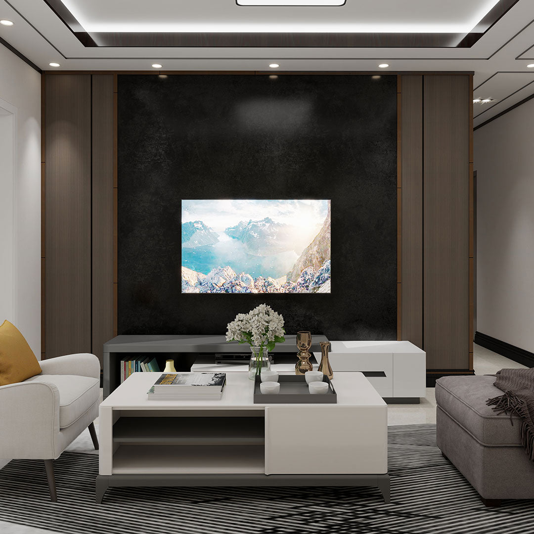 Black Concrete - 1000mm x 2400mm x 10mm - Gloss - Waterproof - 1 Fire Rated