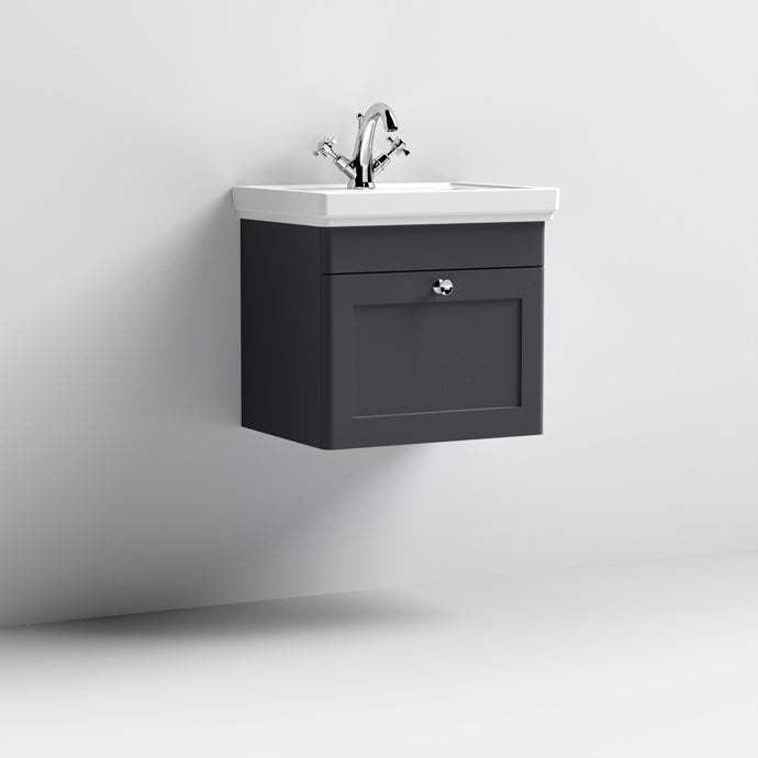 500mm Wall Hung 1-Drawer Vanity & Basin 1TH