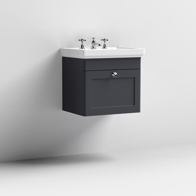 500mm Wall Hung 1-Drawer Vanity & Basin 3TH