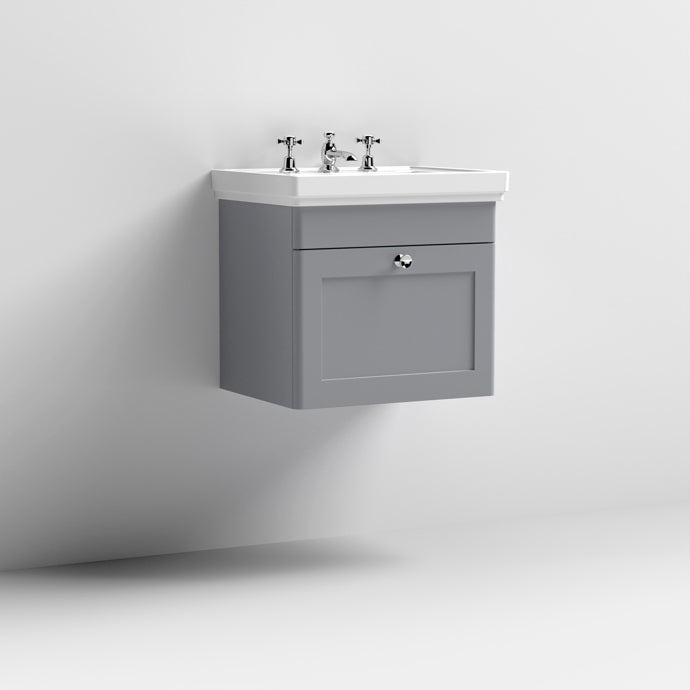 500mm Wall Hung 1-Drawer Vanity & Basin 3TH