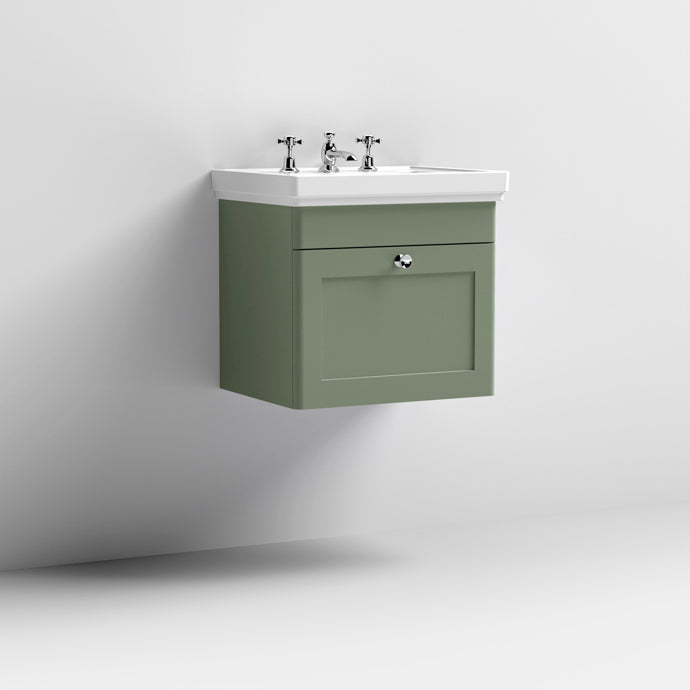 500mm Wall Hung 1-Drawer Vanity & Basin 3TH