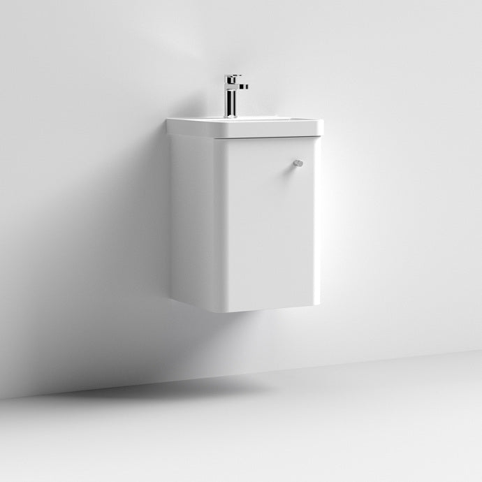 400mm Wall Hung 1-Door Vanity & Basin