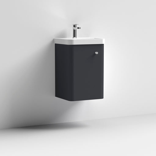 400mm Wall Hung 1-Door Vanity & Basin